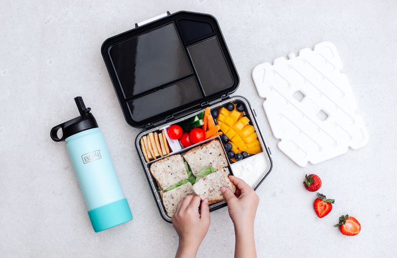 Boxi Cool Lunchbox with ice panel - 'Almost Black'