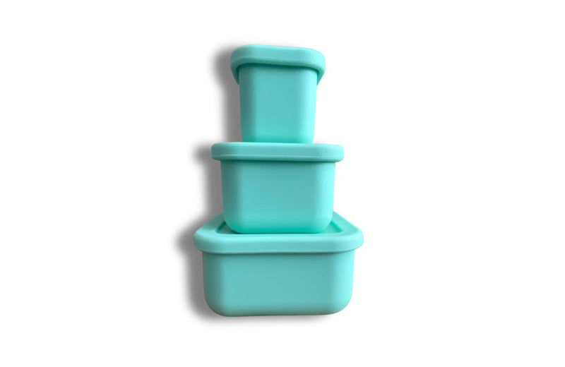 Silicone Snack Container Set of 3 - Blush