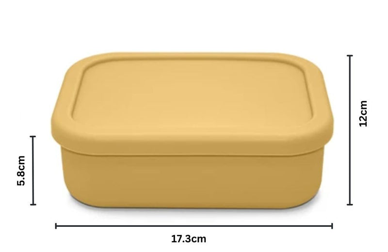 Medium Silicone Bento Box - Yellow