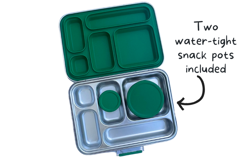 Large Stainless Steel Bento Box - Green