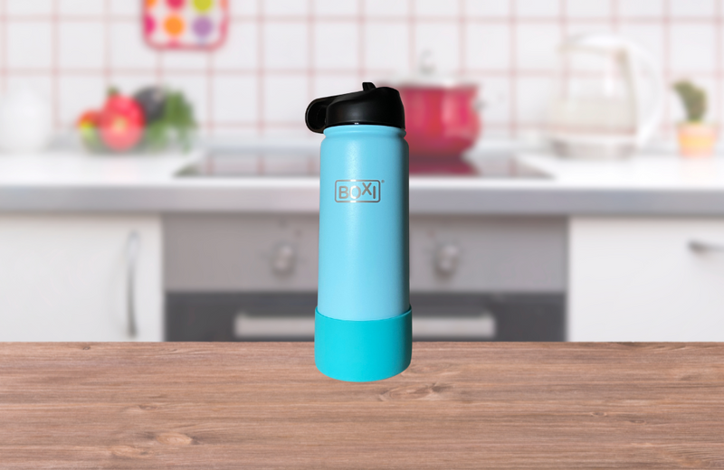 Double wall stainless steel drink bottle (500ml) - Blue