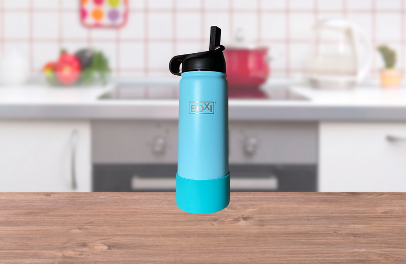 Double wall stainless steel drink bottle (500ml) - Blue