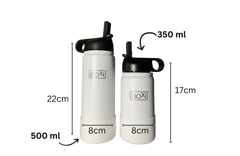 Double wall stainless steel drink bottle (500ml) - White