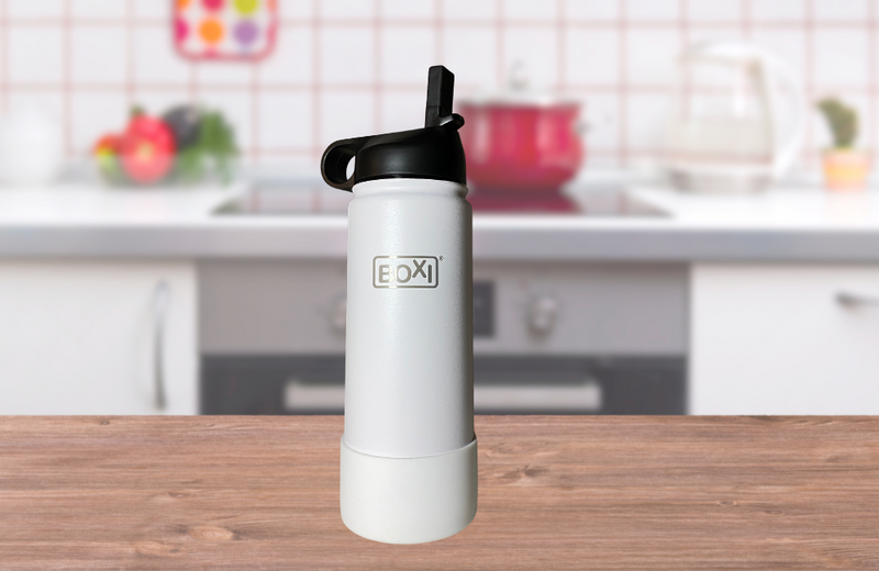 Double wall stainless steel drink bottle (500ml) - White