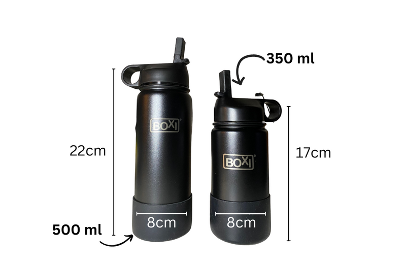 Double wall stainless steel drink bottle (500ml) - Black