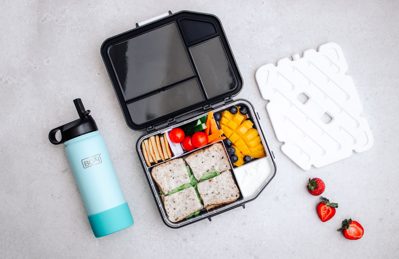Boxi Cool Lunchbox with ice panel - 'Almost Black'