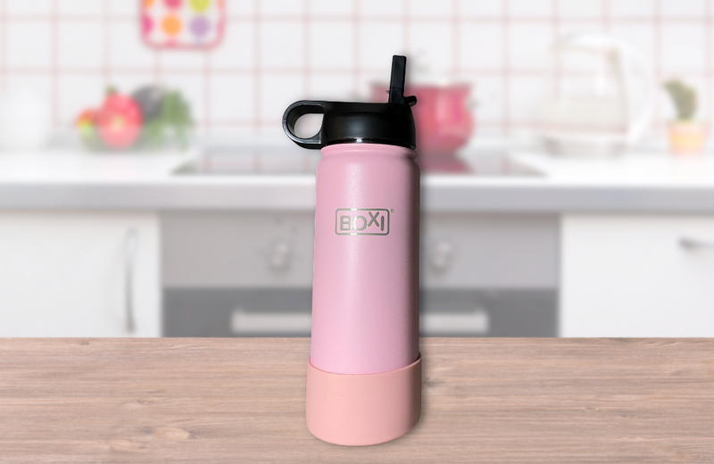 Double wall stainless steel drink bottle (500ml) - Pink